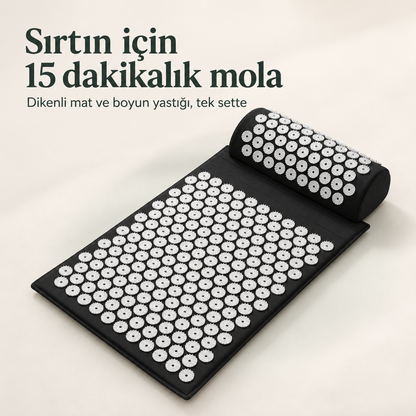 Akupresür Terapi Matı ve Boyun Yastığı Seti
